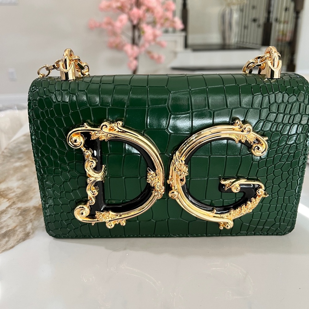 NWOT - New Dolce&Gabbana Croc DG Girls handbag